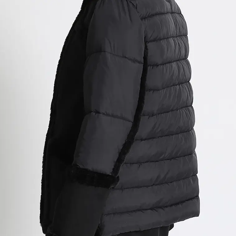 CHAQUETA AVIADOR MIX EFECTO GAMUZA Y PARKA NEGRO (TALLA S) 3