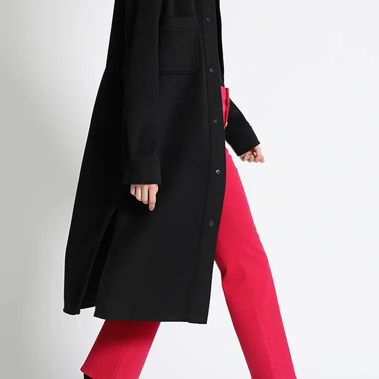 SOBRECAMISA RECTA Y LARGA MUFLÓN MELANGE NEGRO (TALLA L) 4