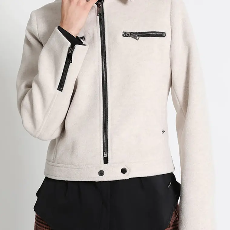 CHAQUETA CORTA MUFLÓN MELANGE BEIGE (TALLA M) 1