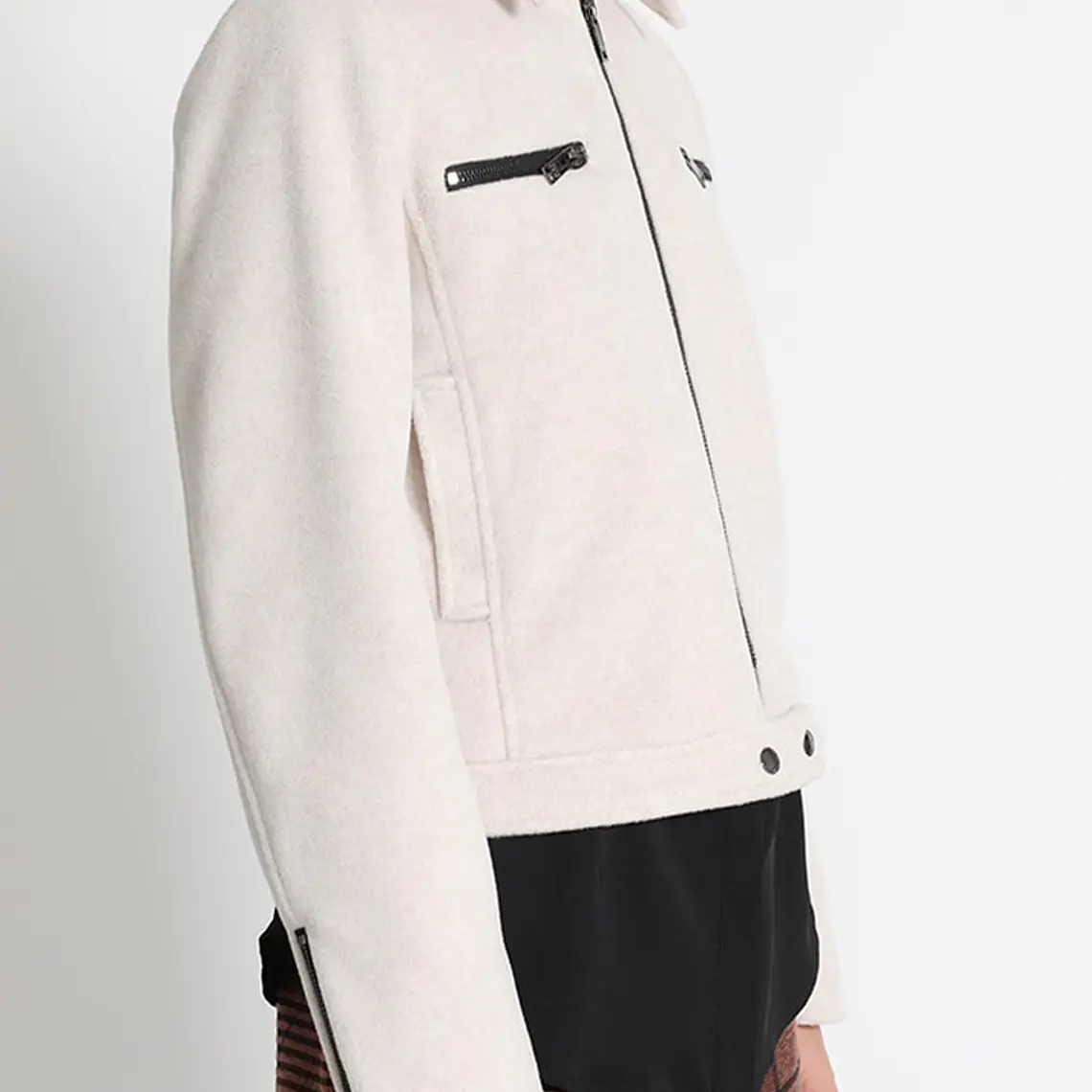 CHAQUETA CORTA MUFLÓN MELANGE BEIGE (TALLA M) 4