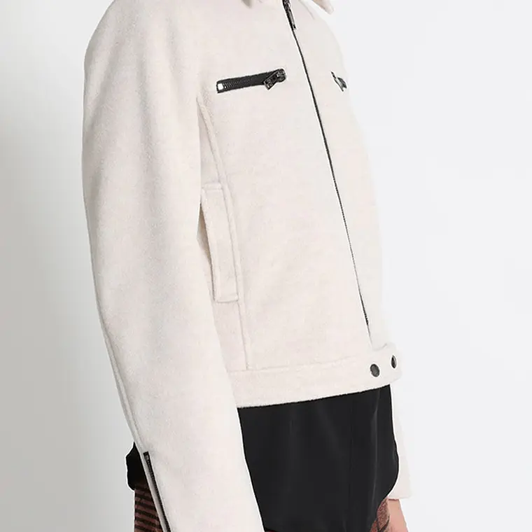 CHAQUETA CORTA MUFLÓN MELANGE BEIGE (TALLA M) 4