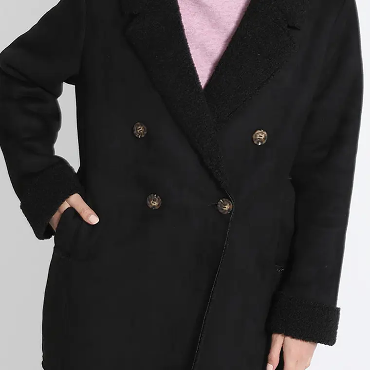 CHAQUETÓN RECTO TIPO GAMULAN EFECTO GAMUZA (TALLAS S a L) 1