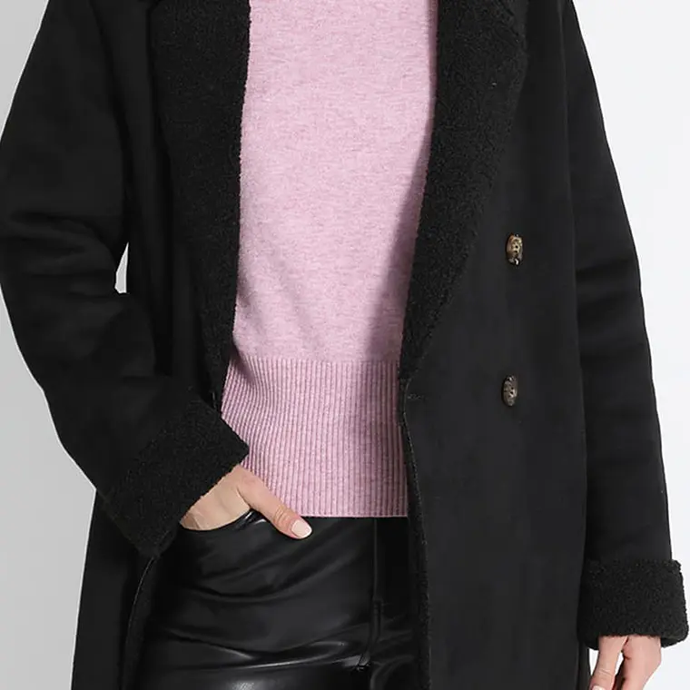 CHAQUETÓN RECTO TIPO GAMULAN EFECTO GAMUZA (TALLAS S a L) 2