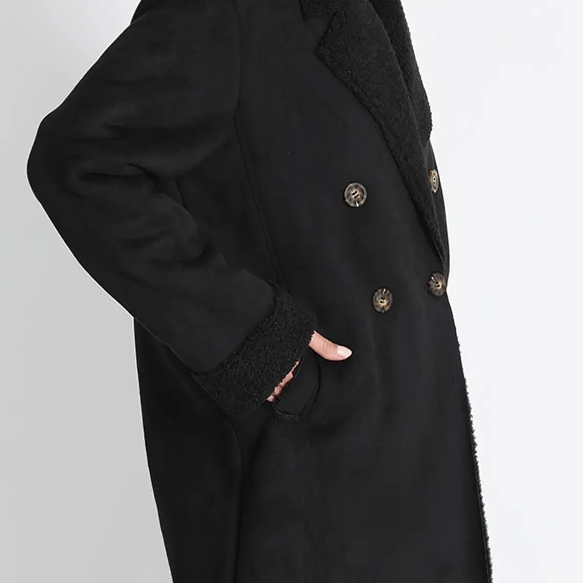 CHAQUETÓN RECTO TIPO GAMULAN EFECTO GAMUZA (TALLAS S a L) 3