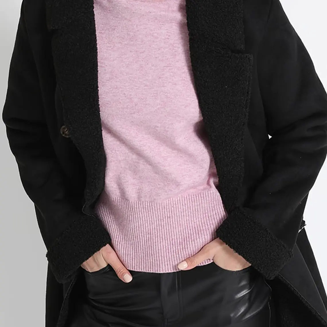 CHAQUETÓN RECTO TIPO GAMULAN EFECTO GAMUZA (TALLAS S a L) 5