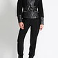 CHAQUETA BIKER MIX EFECTO PIEL Y CUERO  NEGRO (TALLA XL) - Miniatura 3