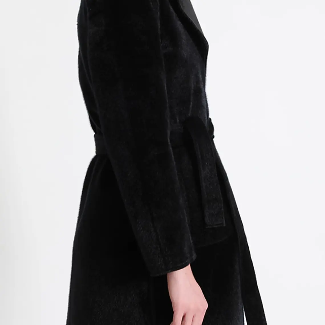 ABRIGO RECTO EFECTO POTRO NEGRO CON SOLAPA (TALLAS S a L) 5