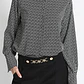 BLUSA CAMISERA ESTAMPADA NEGRO (TALLA S) - Miniatura 1