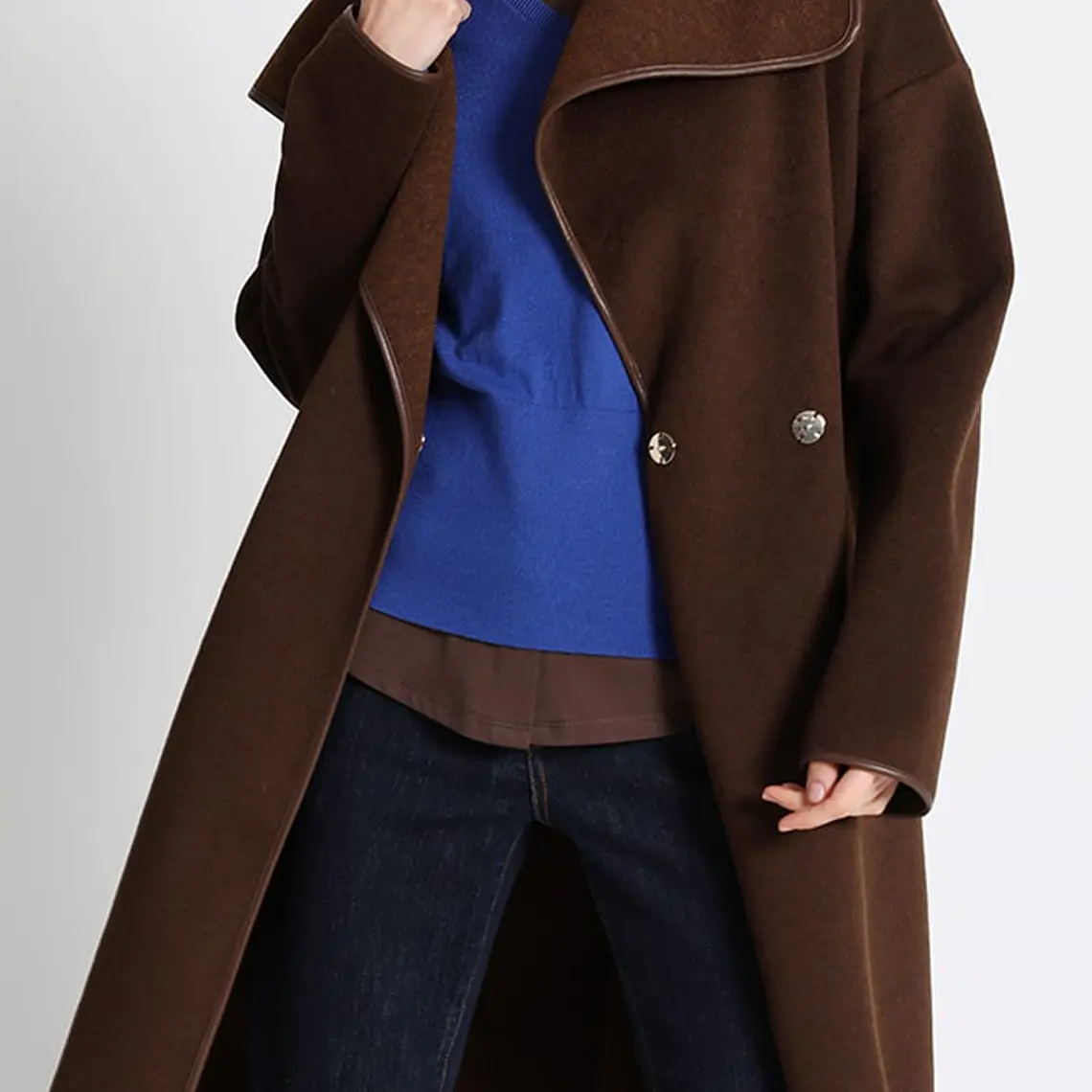 TAPADO LARGO MUFLÓN MELANGE CHOCOLATE (TALLAS M y L) 1