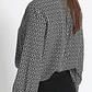 BLUSA CAMISERA ESTAMPADA NEGRO (TALLA S) - Miniatura 6