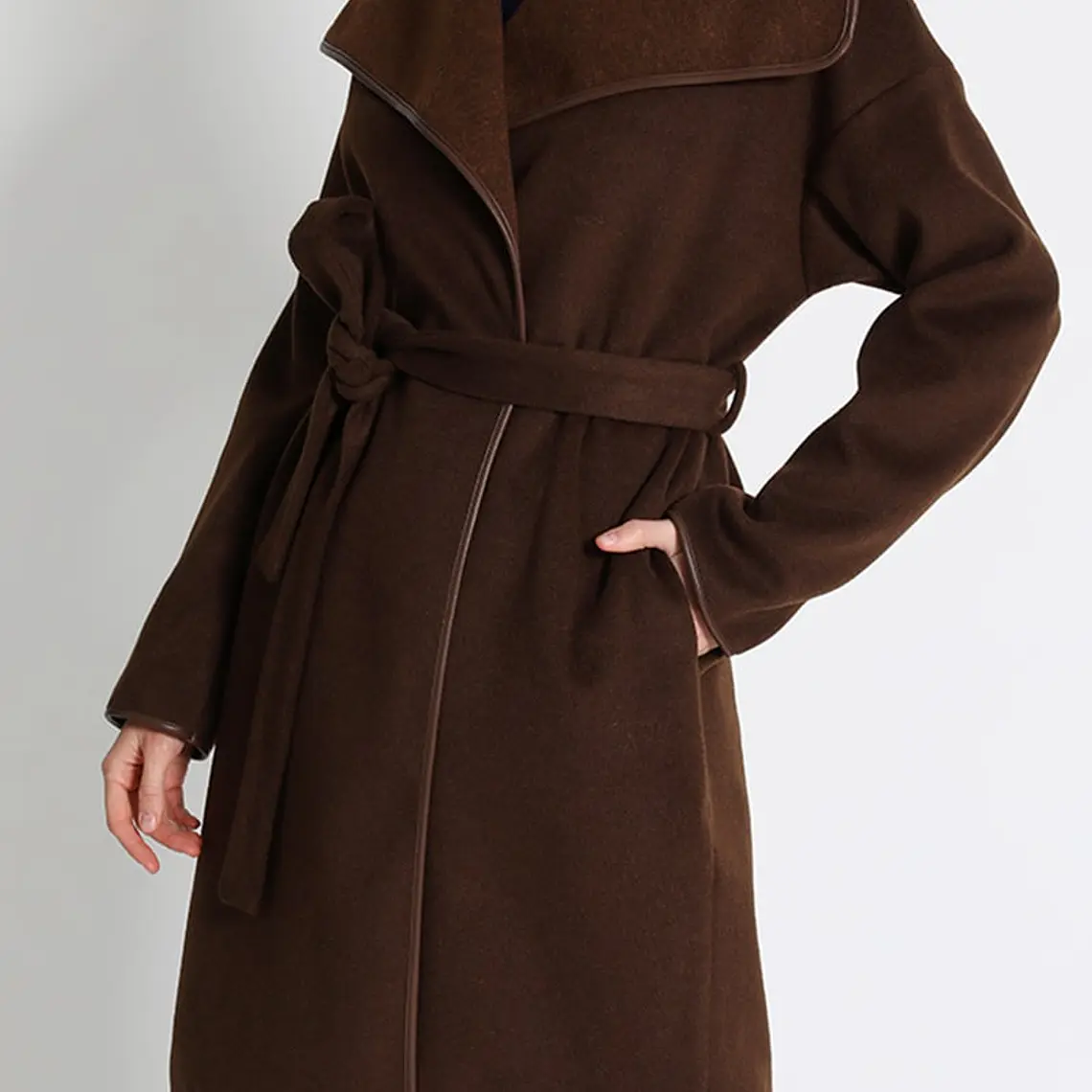 TAPADO LARGO MUFLÓN MELANGE CHOCOLATE (TALLAS M y L) 2