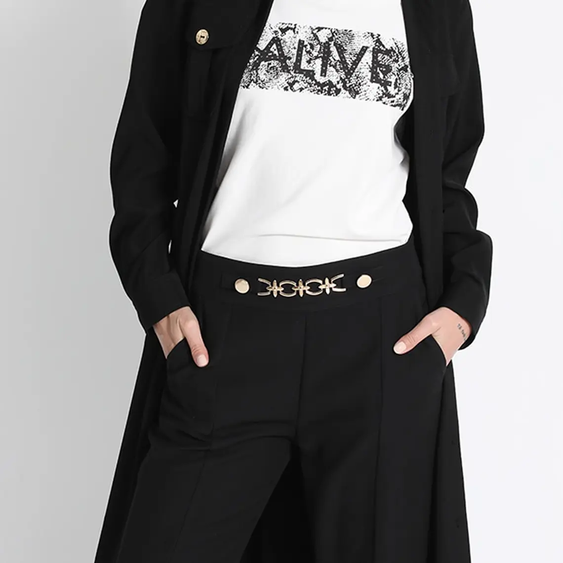 TAPADO Y VESTIDO MIDI CON LAZO NEGRO (TALLA L) 3