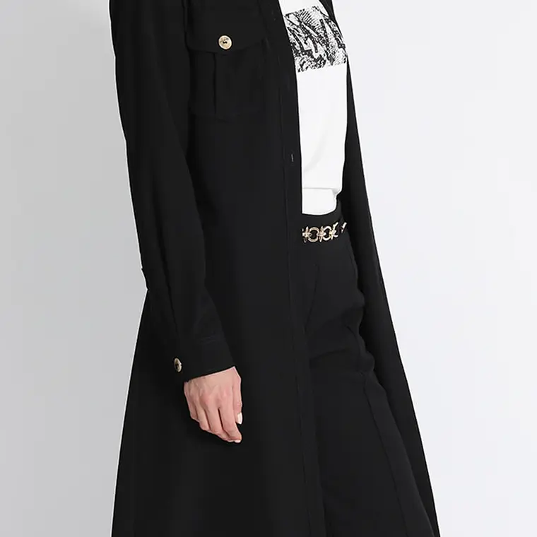 TAPADO Y VESTIDO MIDI CON LAZO NEGRO (TALLA L) 4