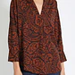 BLUSA ESTAMPADO PAISLEY NARANJO (TALLA L) - Miniatura 1