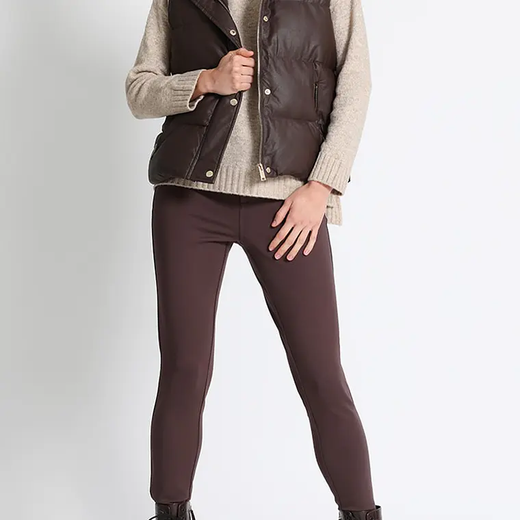 PARKA EFECTO CUERO CON CAPUCHÓN CHOCOLATE (TALLA L) 5