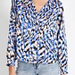 BLUSA CAMISERA SATÍN ESTAMPADO AZUL (TALLA L) - Miniatura 5