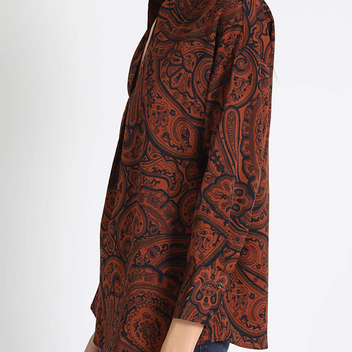 BLUSA ESTAMPADO PAISLEY NARANJO (TALLA L) 4