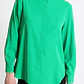 BLUSA CUELLO MAO VERDE, BOTÓN JOYA (TALLA L) - Miniatura 1