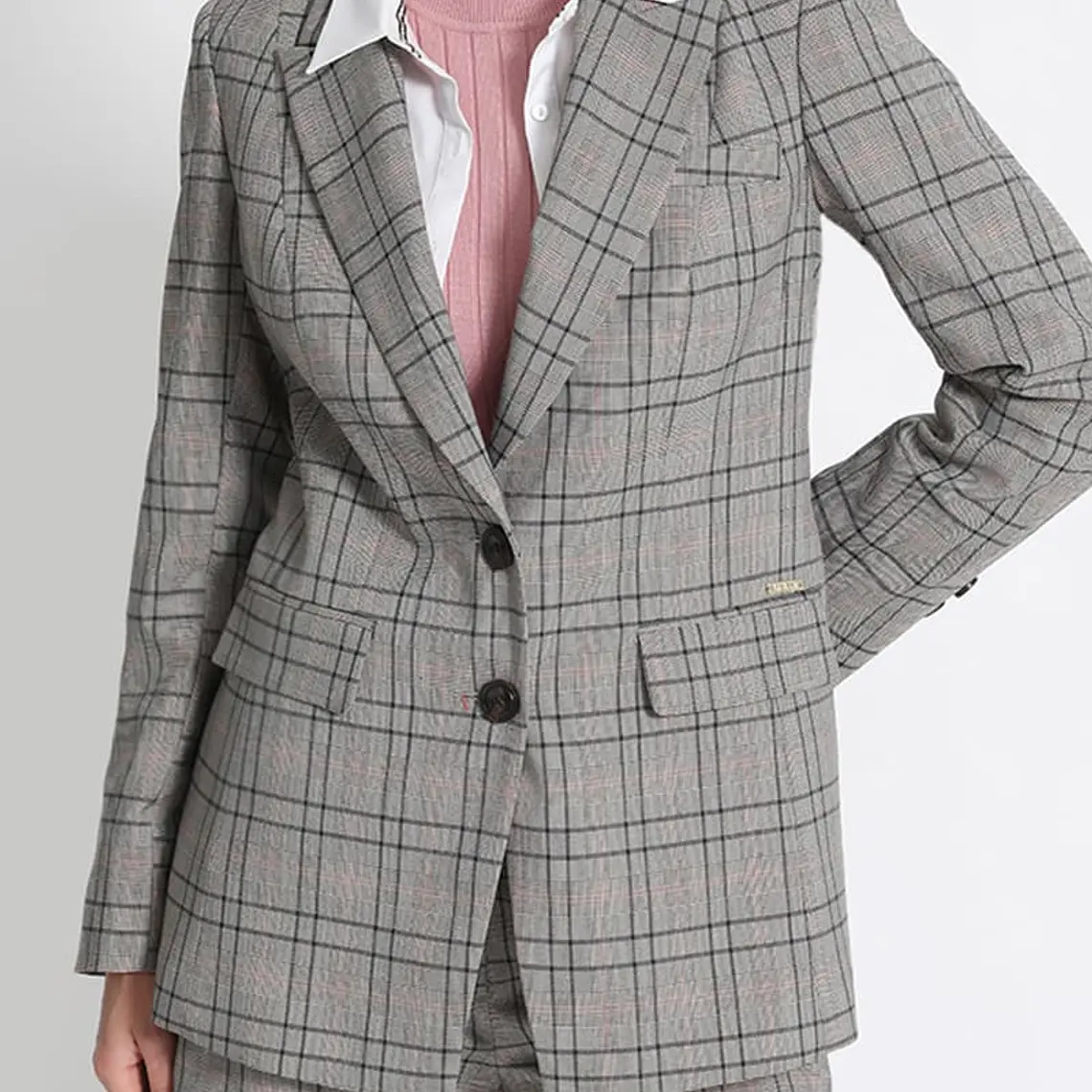 BLAZER ENTALLADO CUADRILLE, AZUL (TALLA 44) 1