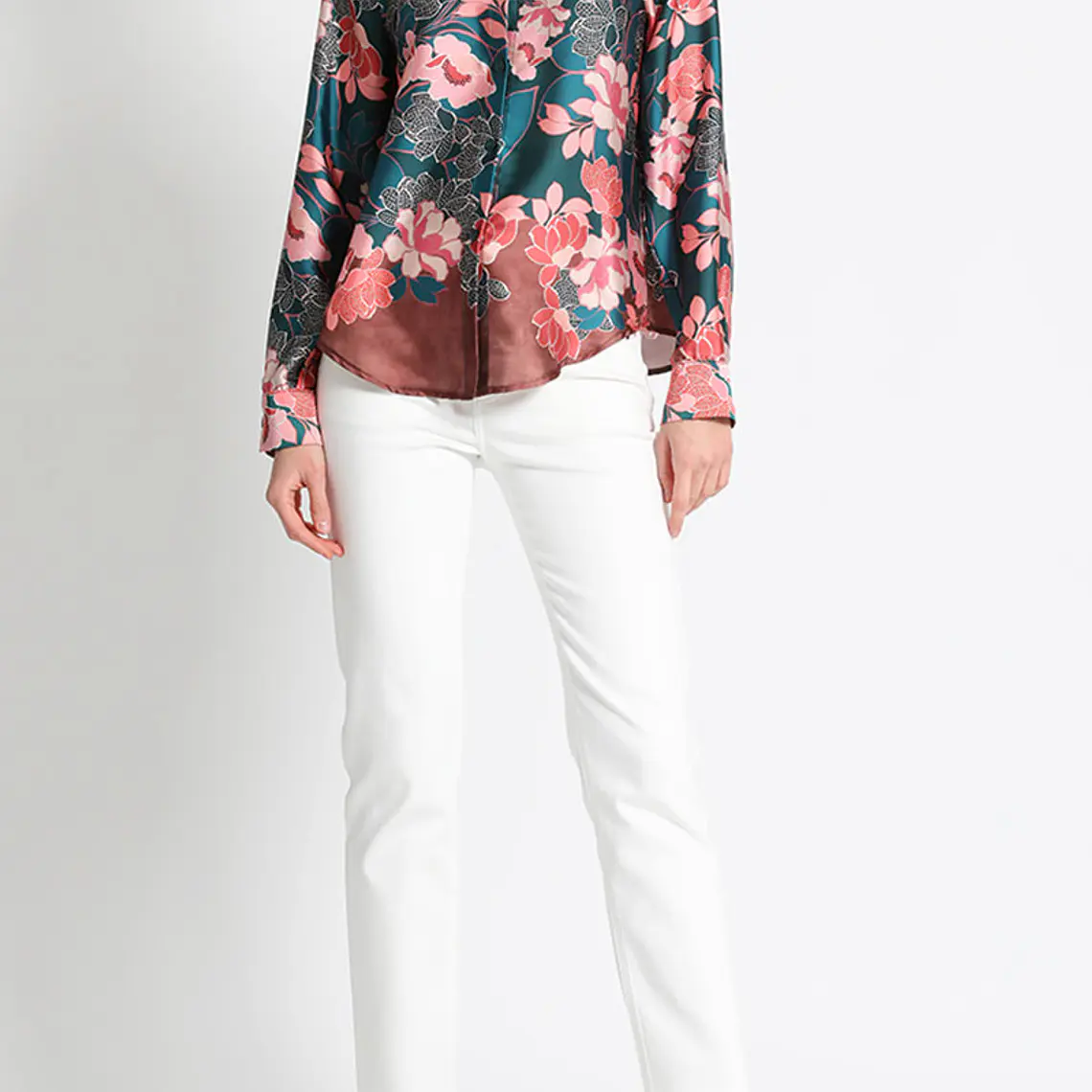 BLUSA CAMISERA SATÍN ESTAMPADO, COLECCIÓN ITALIA (TALLA S) 2