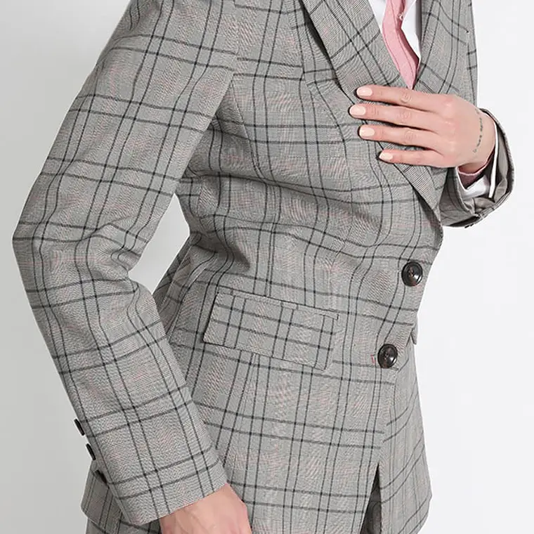 BLAZER ENTALLADO CUADRILLE, AZUL (TALLA 44) 4