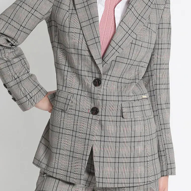 BLAZER ENTALLADO CUADRILLE, AZUL (TALLA 44) 6