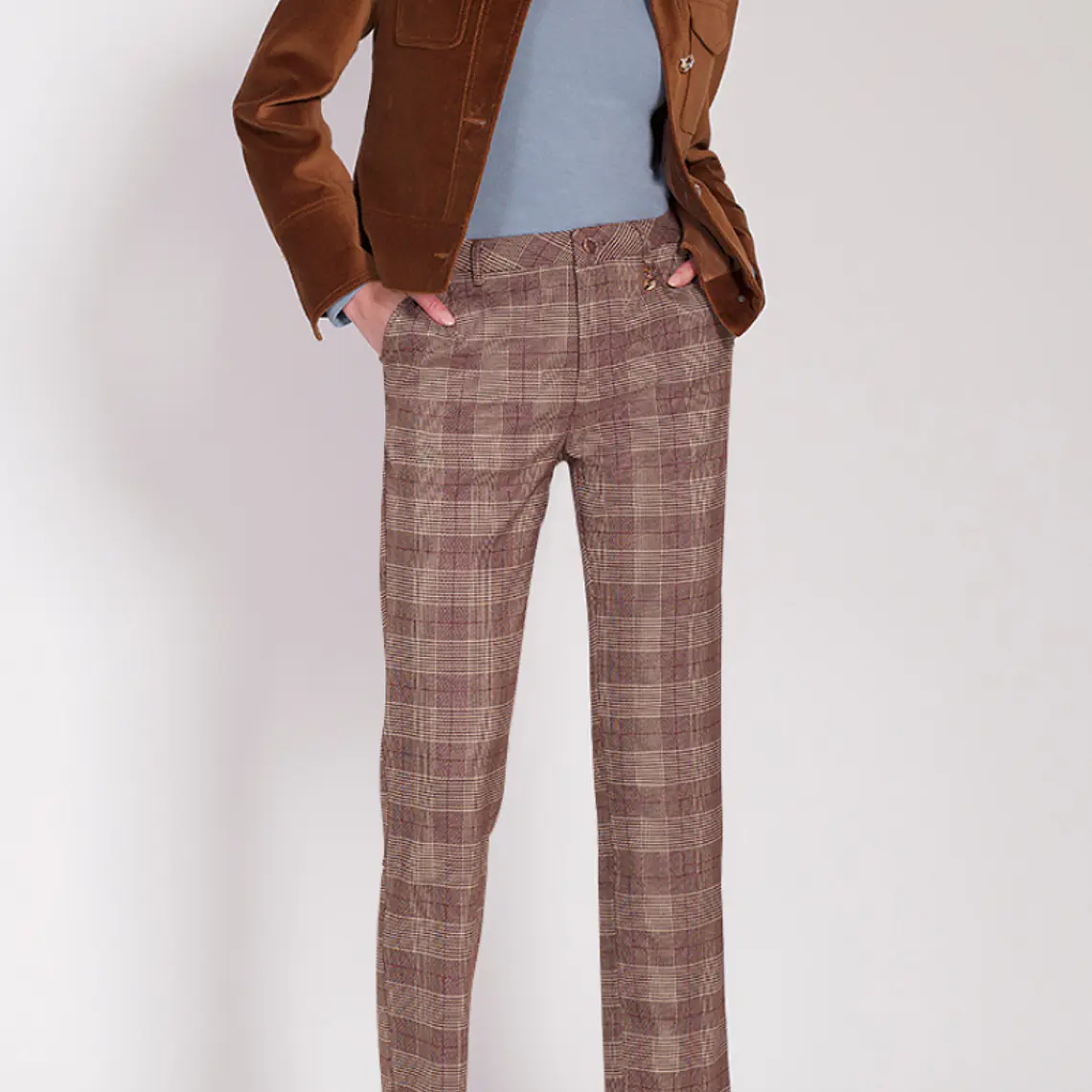 CHAQUETA CHOCOLATE BOTÓN JOYA (TALLA 42) 2