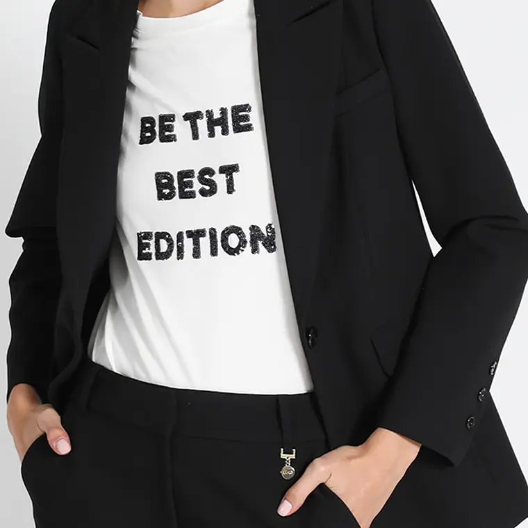 BLAZER LARGO ENTALLADO NEGRO (TALLAS 42 a 46) 1