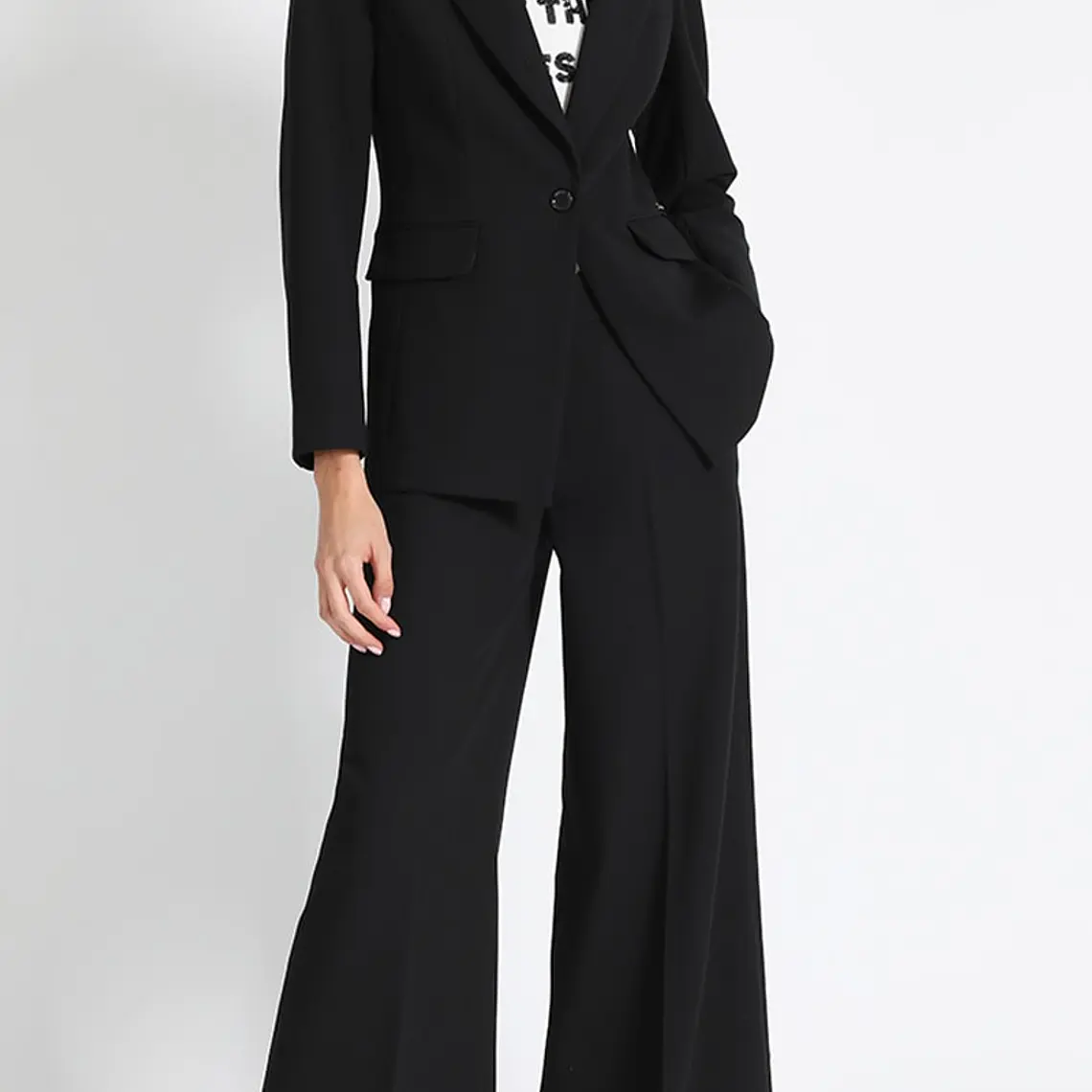 BLAZER LARGO ENTALLADO NEGRO (TALLAS 42 a 46) 2