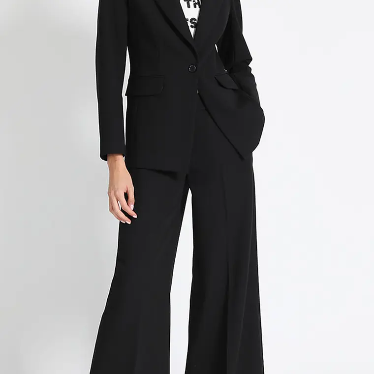 BLAZER LARGO ENTALLADO NEGRO (TALLAS 42 a 46) 2