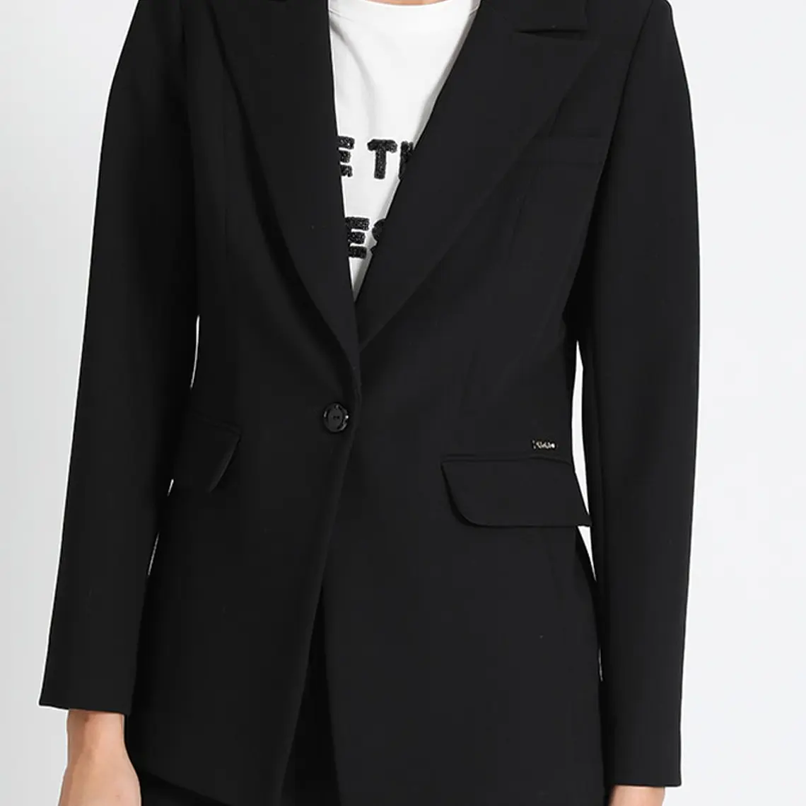 BLAZER LARGO ENTALLADO NEGRO (TALLAS 42 a 46) 3