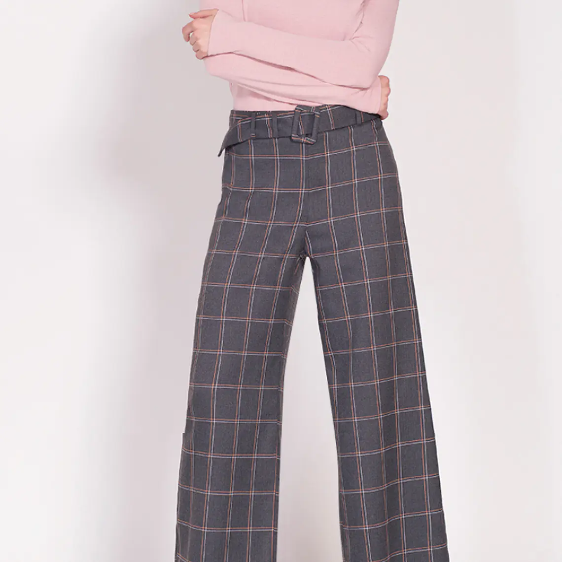 PANTALON ANCHO TIRO ALTO CUADRILLE (TALLAS 38 a 42) 1