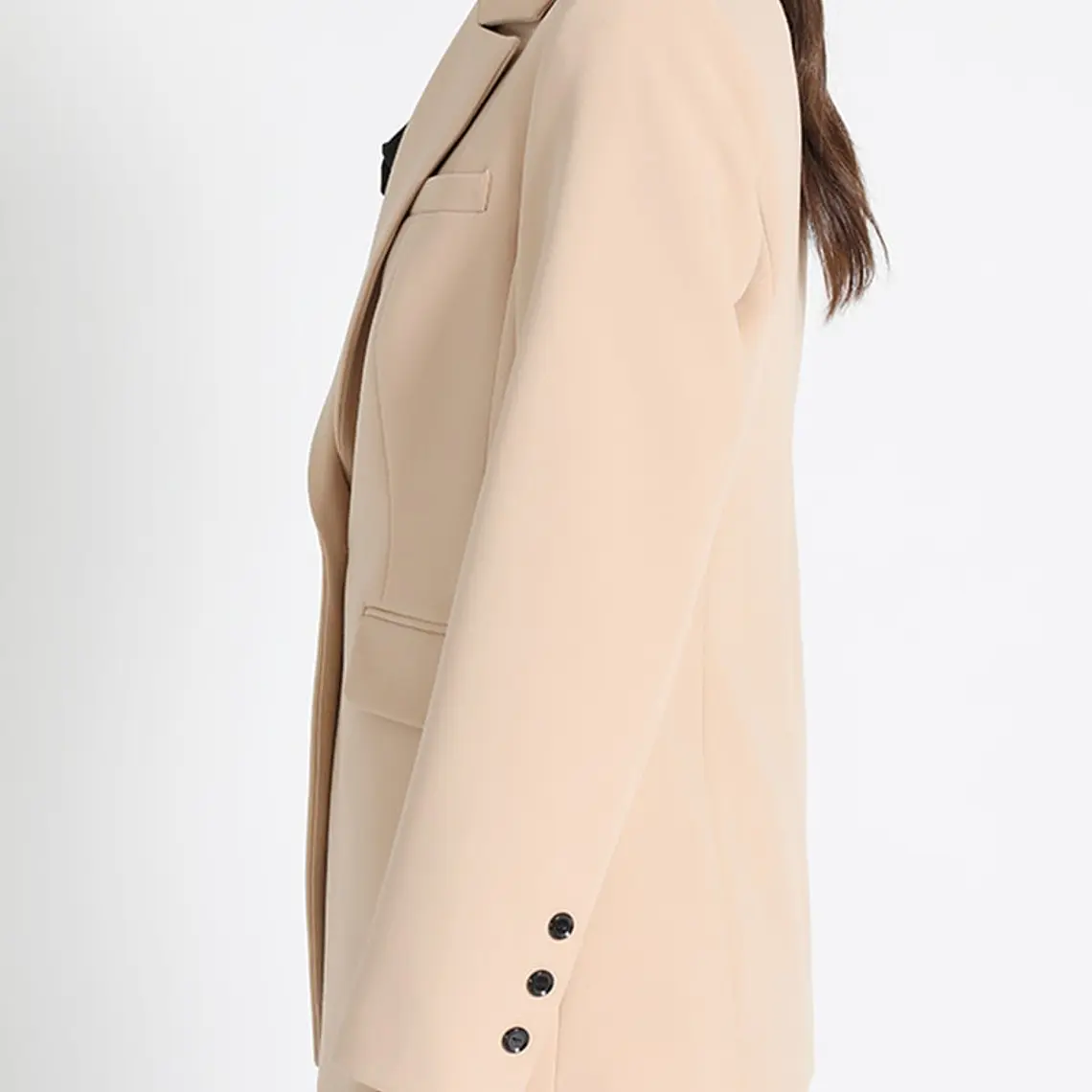 BLAZER LARGO ENTALLADO BEIGE (TALLA 42) 5