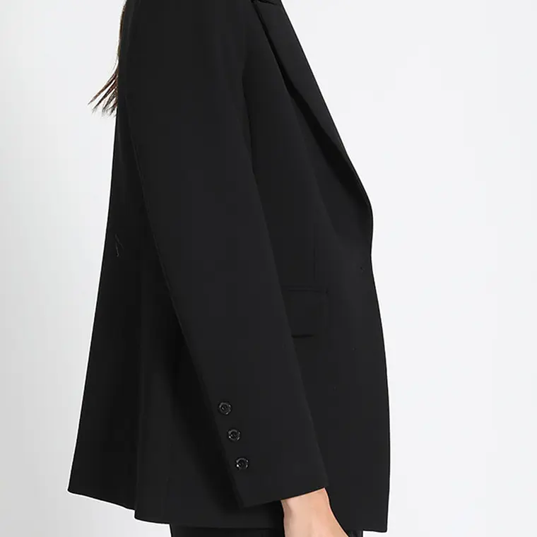 BLAZER LARGO ENTALLADO NEGRO (TALLAS 42 a 46) 5