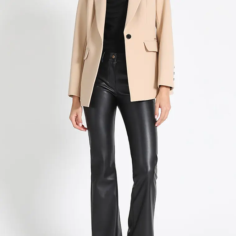 BLAZER LARGO ENTALLADO BEIGE (TALLA 42) 6