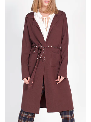 TAPADO LARGO TEJIDO  CON APLICACIÓN STRASS (TALLA L)