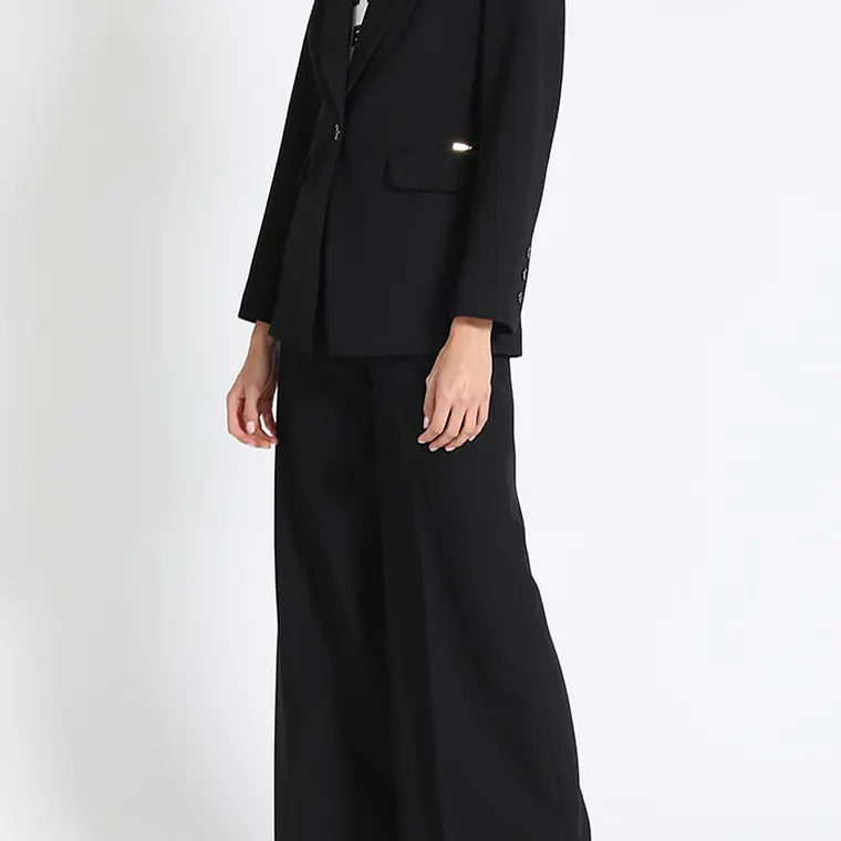 BLAZER LARGO ENTALLADO NEGRO (TALLAS 42 a 46) 6