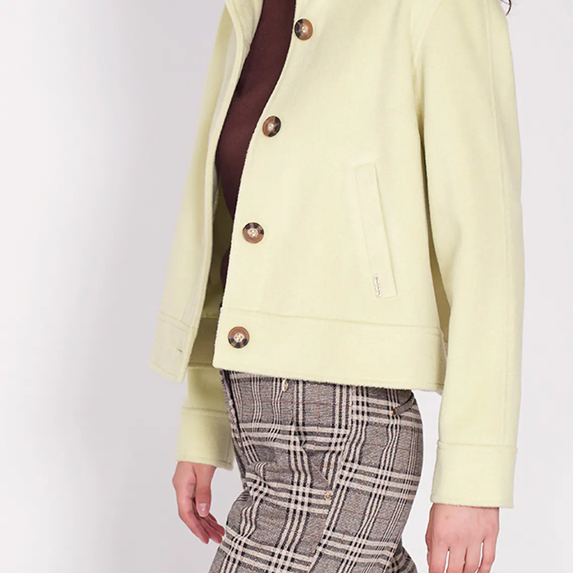 CHAQUETA MAO MELANGE PISTACHO (TALLA L) 2