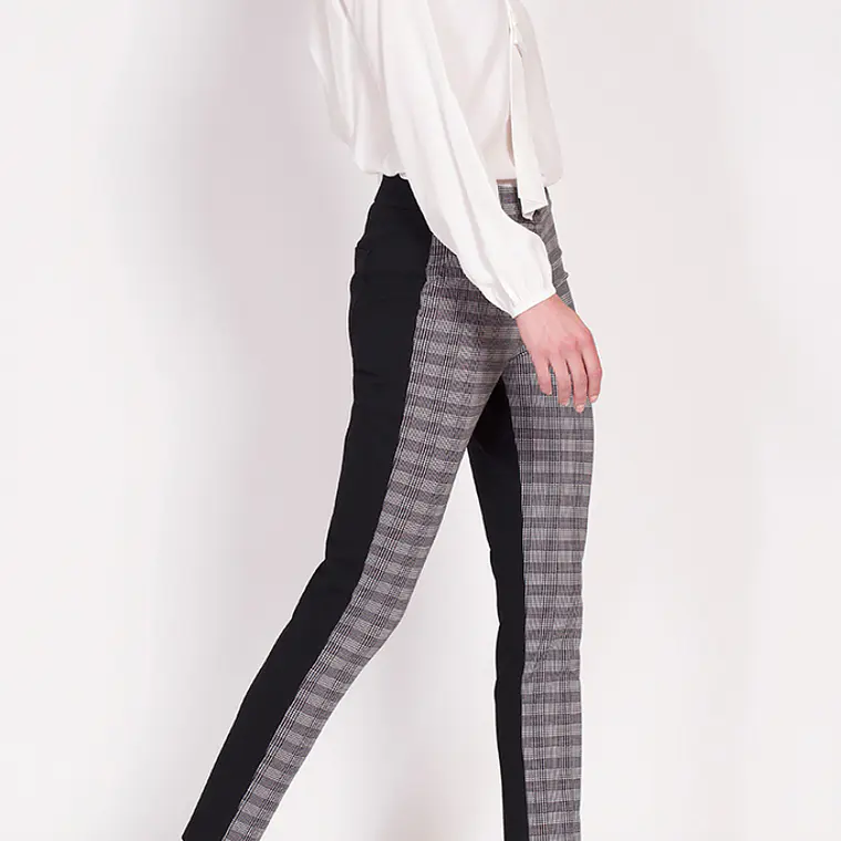 PANTALON PITILLO MIX LISO CUADRILLE NEGRO (TALLAS 36 y 42) 6