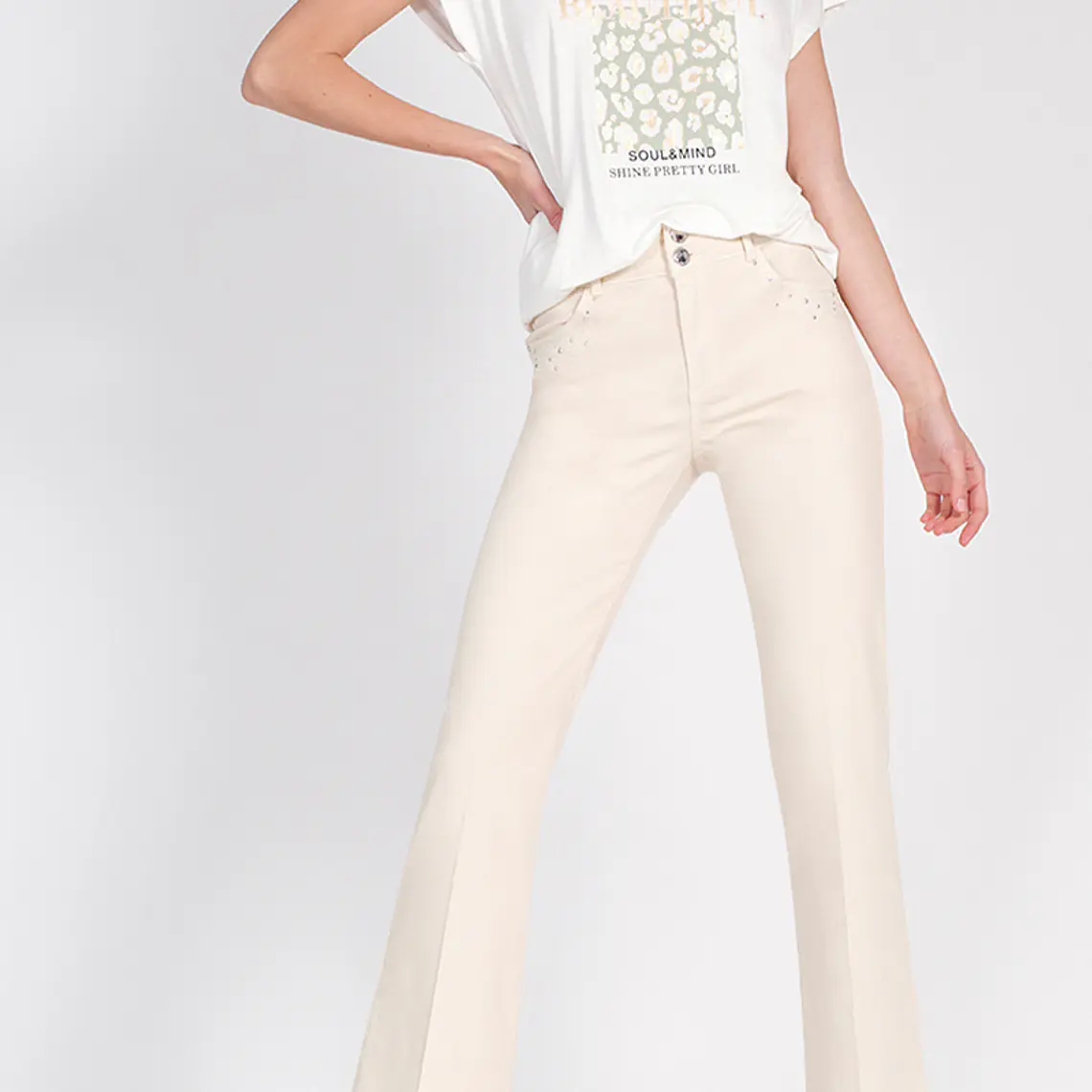 PANTALON RECTO ALGODÓN MODAL BORDADO (TALLAS 36 a 44) 3