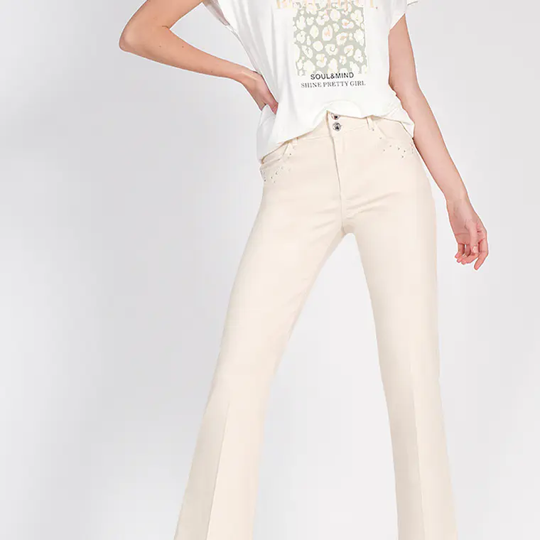 PANTALON RECTO ALGODÓN MODAL BORDADO (TALLAS 36 a 44) 3