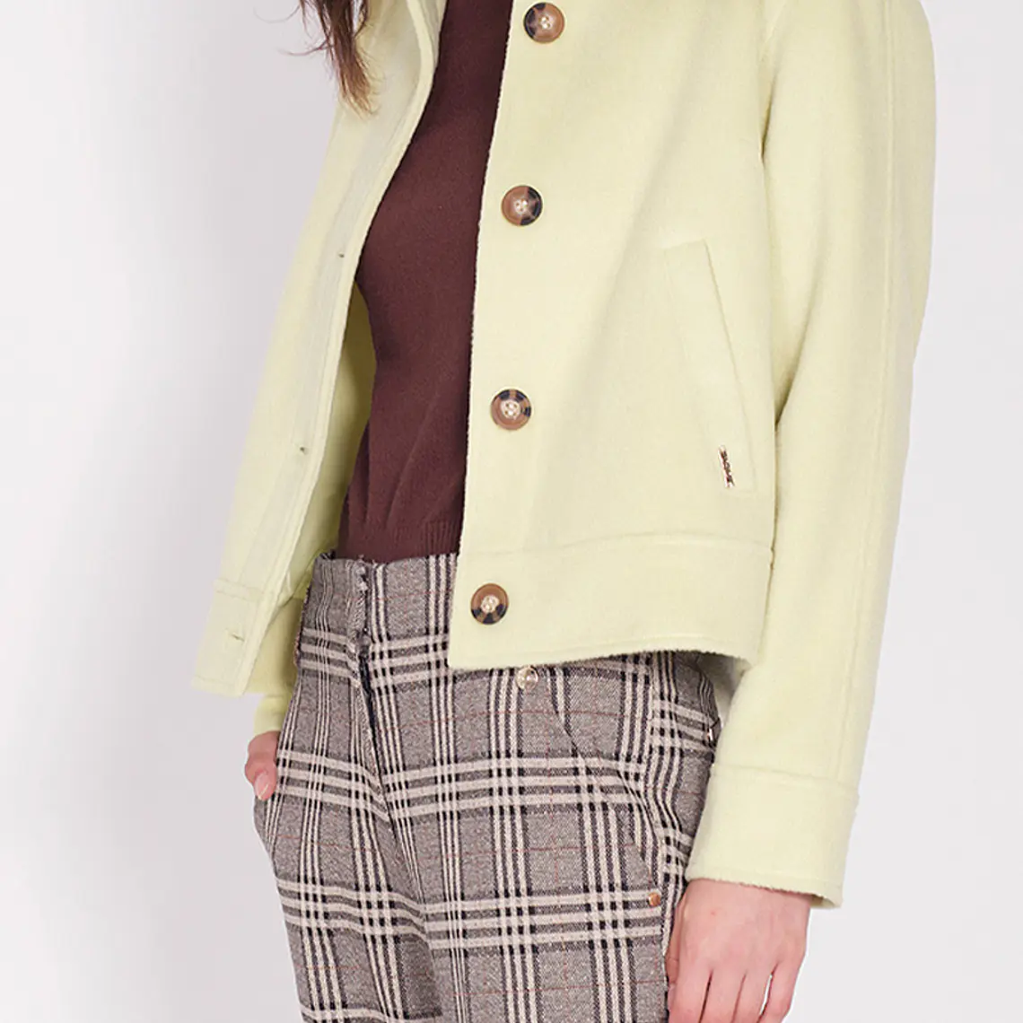 CHAQUETA MAO MELANGE PISTACHO (TALLA L) 4