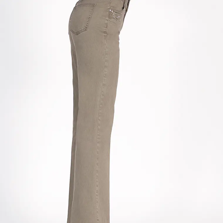 PANTALON RECTO ALGODÓN MODAL BORDADO (TALLA 42) 4