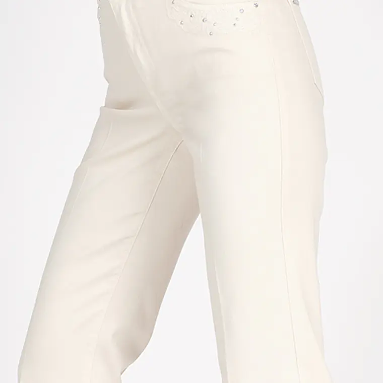 PANTALON RECTO ALGODÓN MODAL BORDADO (TALLAS 36 a 44) 2