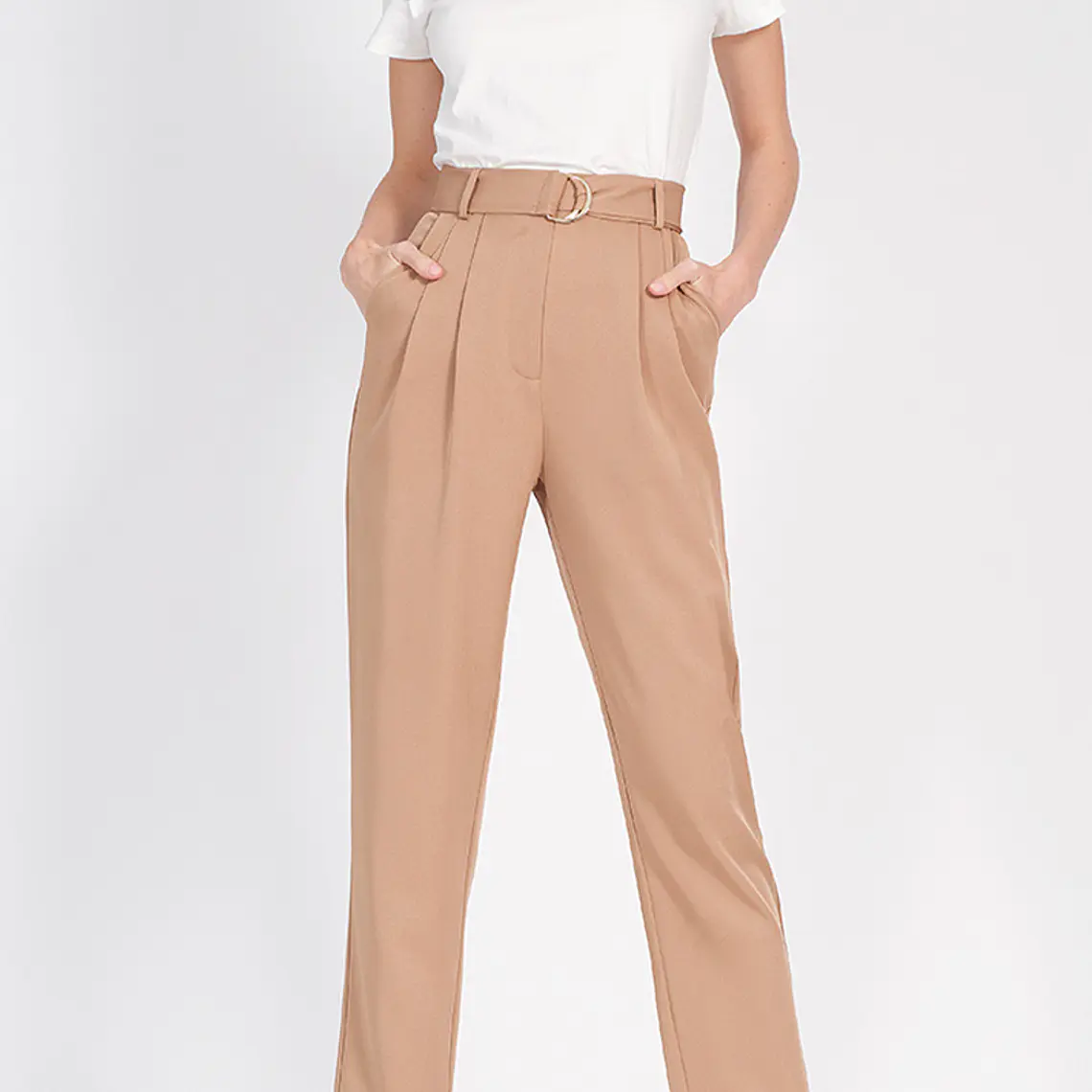 PANTALON SASTRE AMPLIO CAMEL (TALLA 36) 2