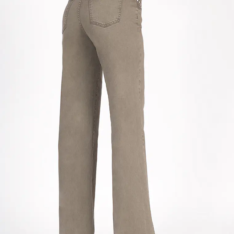 PANTALON RECTO ALGODÓN MODAL BORDADO (TALLA 42) 6