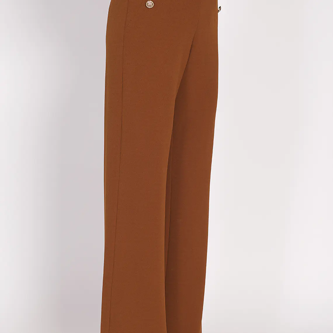 PANTALON RECTO TIRO ALTO TABACO (TALLA L) 6