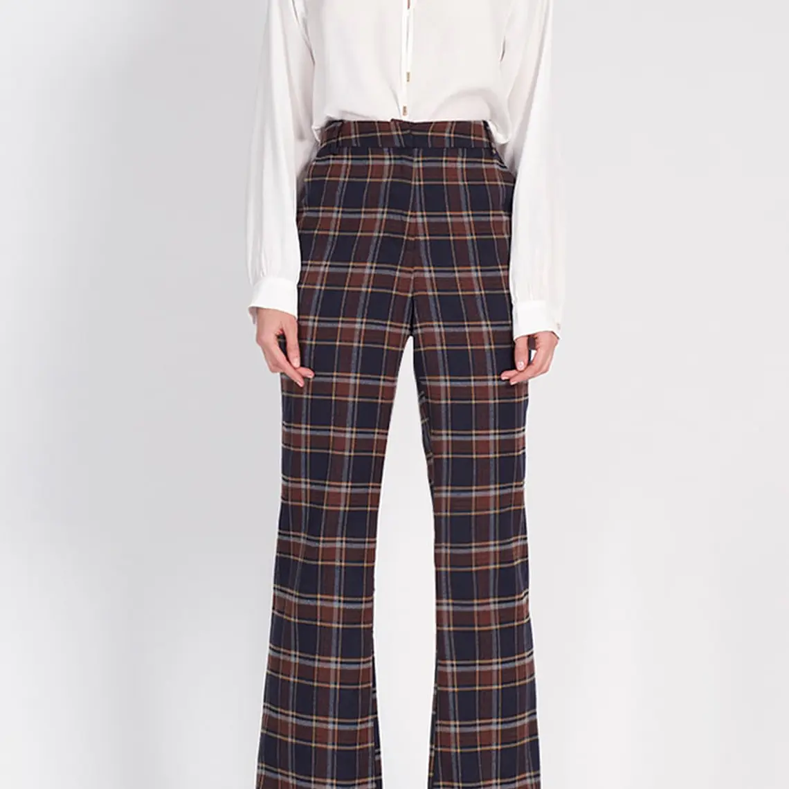 PANTALON FLARE CUADRILLE AZUL (TALLA 38) 2