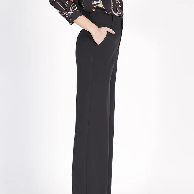 PANTALÓN RECTO TIRO MEDIO NEGRO (TALLA 38) 3