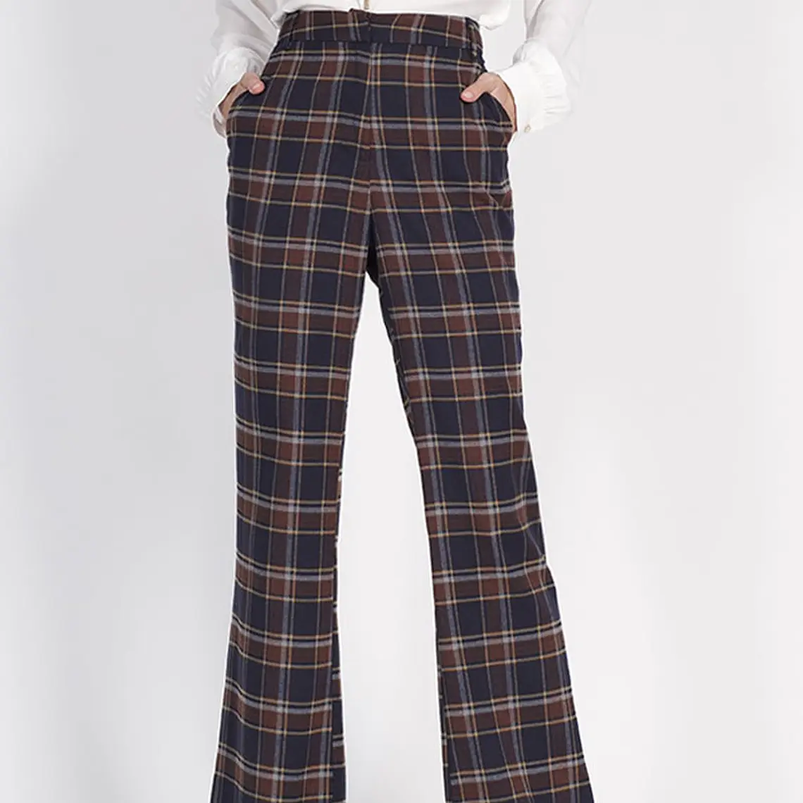 PANTALON FLARE CUADRILLE AZUL (TALLA 38) 3